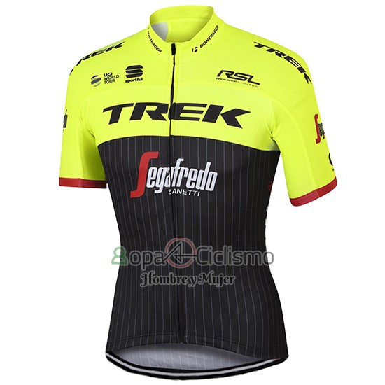 Trek Segafrojoo Ropa Ciclismo Culotte Corto 2017 Mangas Cortas Verde y Negro